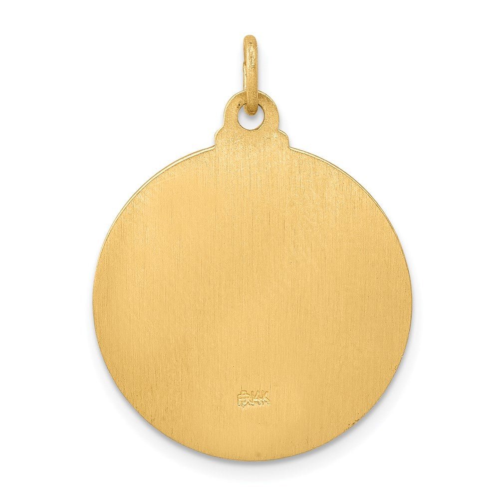 14k Yellow Gold Jesus Medal Pendant