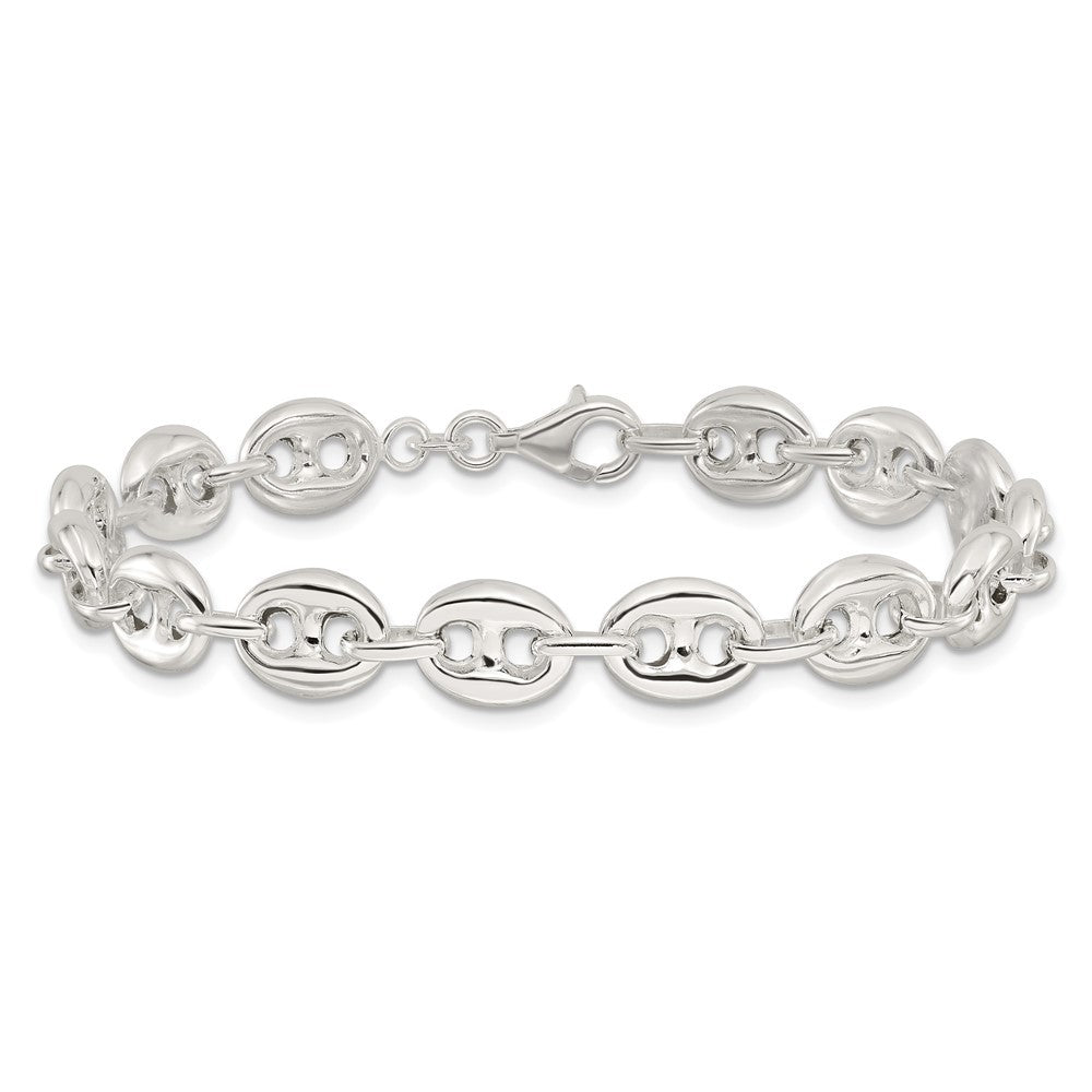 Sterling Silver Polished Fancy Link Bracelet