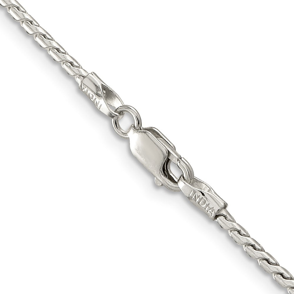 Sterling Silver 1.75mm Round Franco Chain Necklace