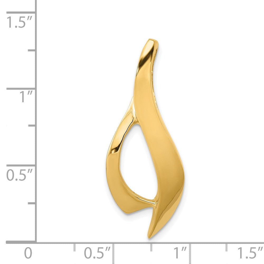 14k Yellow Gold Fancy Fits 6mm Omega Slide