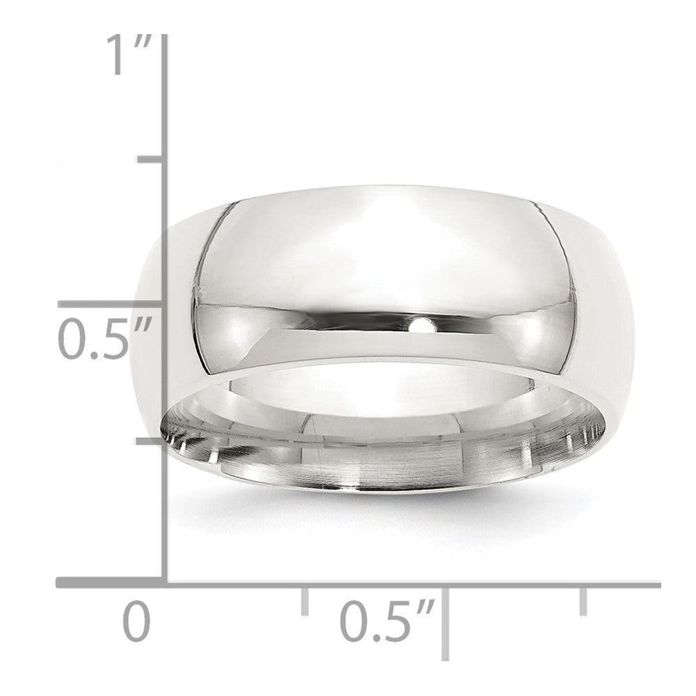 Sterling Silver 9mm Comfort Fit Size 12 Band Ring