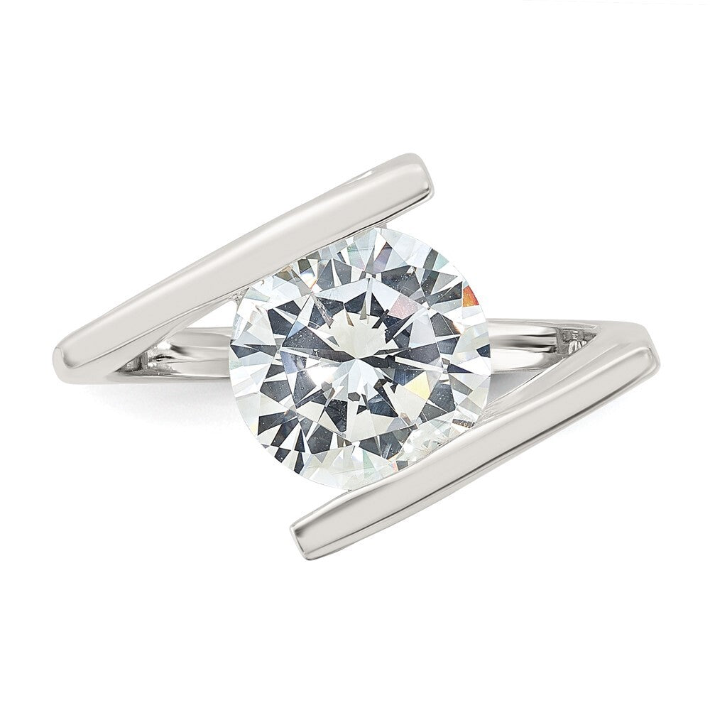 Sterling Silver Cubic Zirconia Ring Size 6