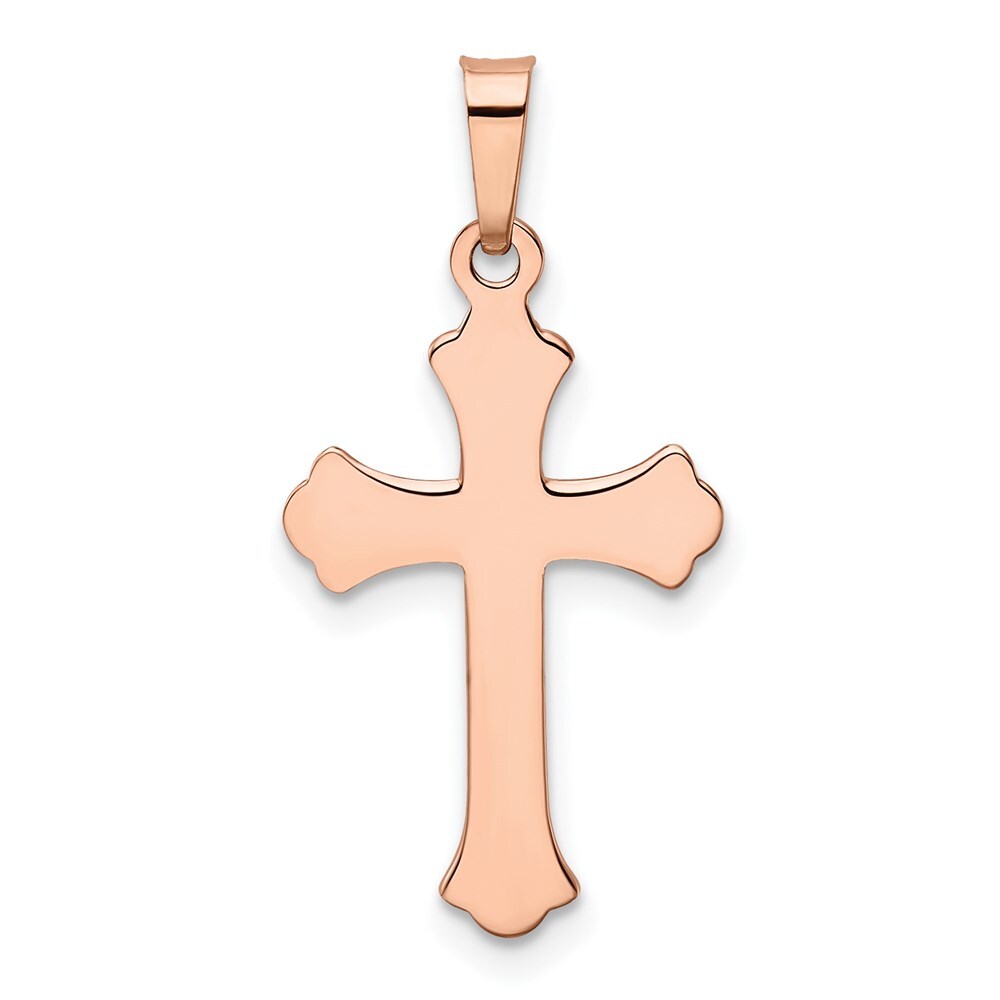 14k Rose Gold Cross Pendant for Women