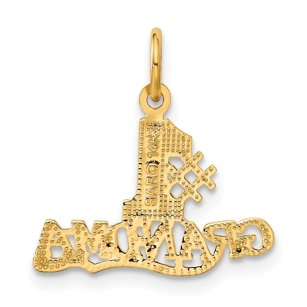 14k Yellow Gold #1 GRANDMA Charm