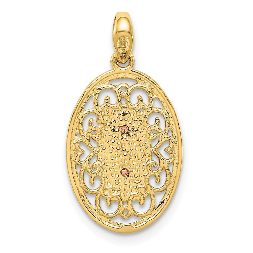 14k Two-tone Gold Our Lady of Guadalupe Pendant for Women
