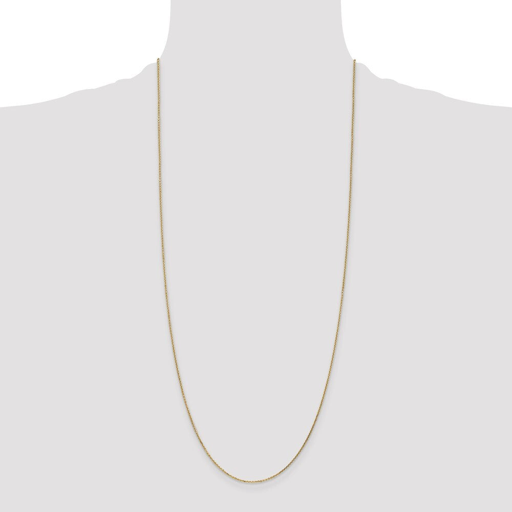 14k Yellow Gold 30 inch .95mm Diamond-cut Cable with Lobster Clasp Chain