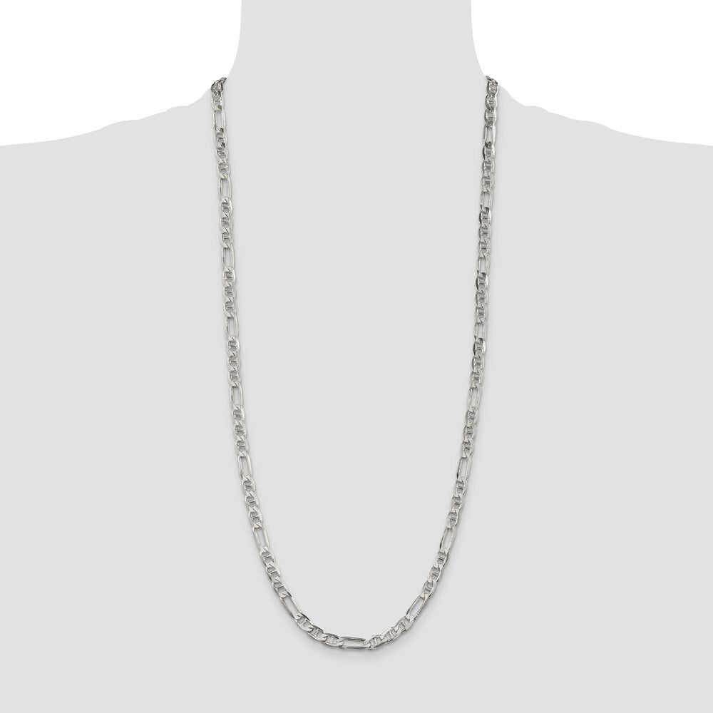 Sterling Silver 5.5mm Figaro Anchor Chain