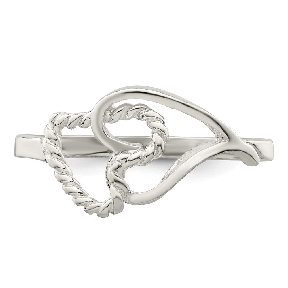 Sterling Silver Heart Ring Size 6