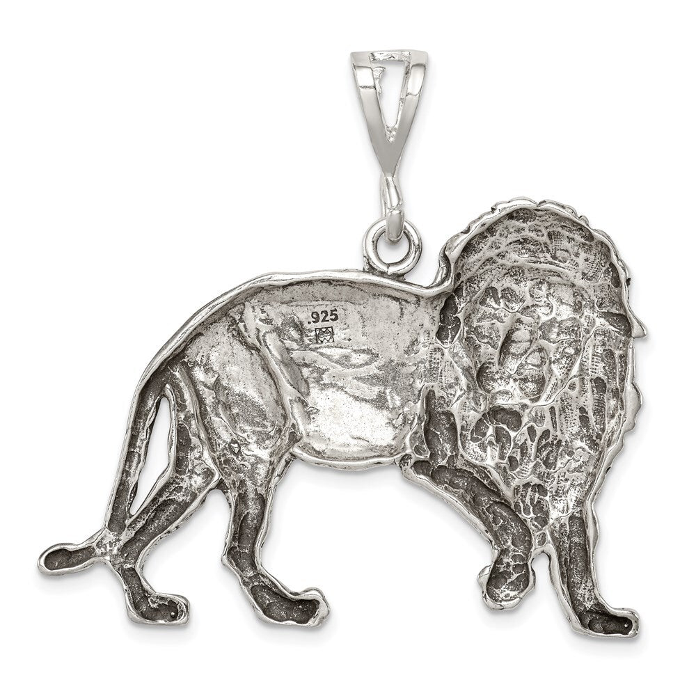 Sterling Silver Antiqued Lion Charm Holiday Gift for Women