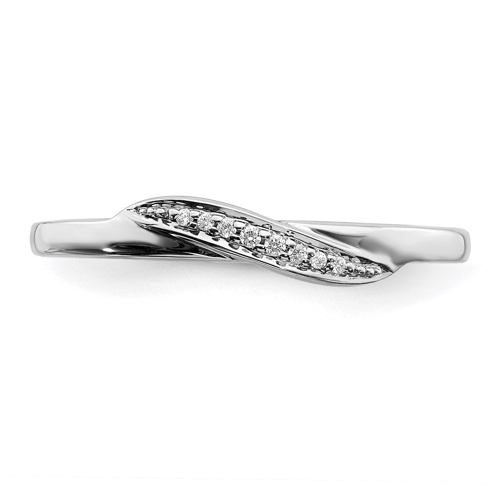 14k White Gold Diamond Ring Size 7
