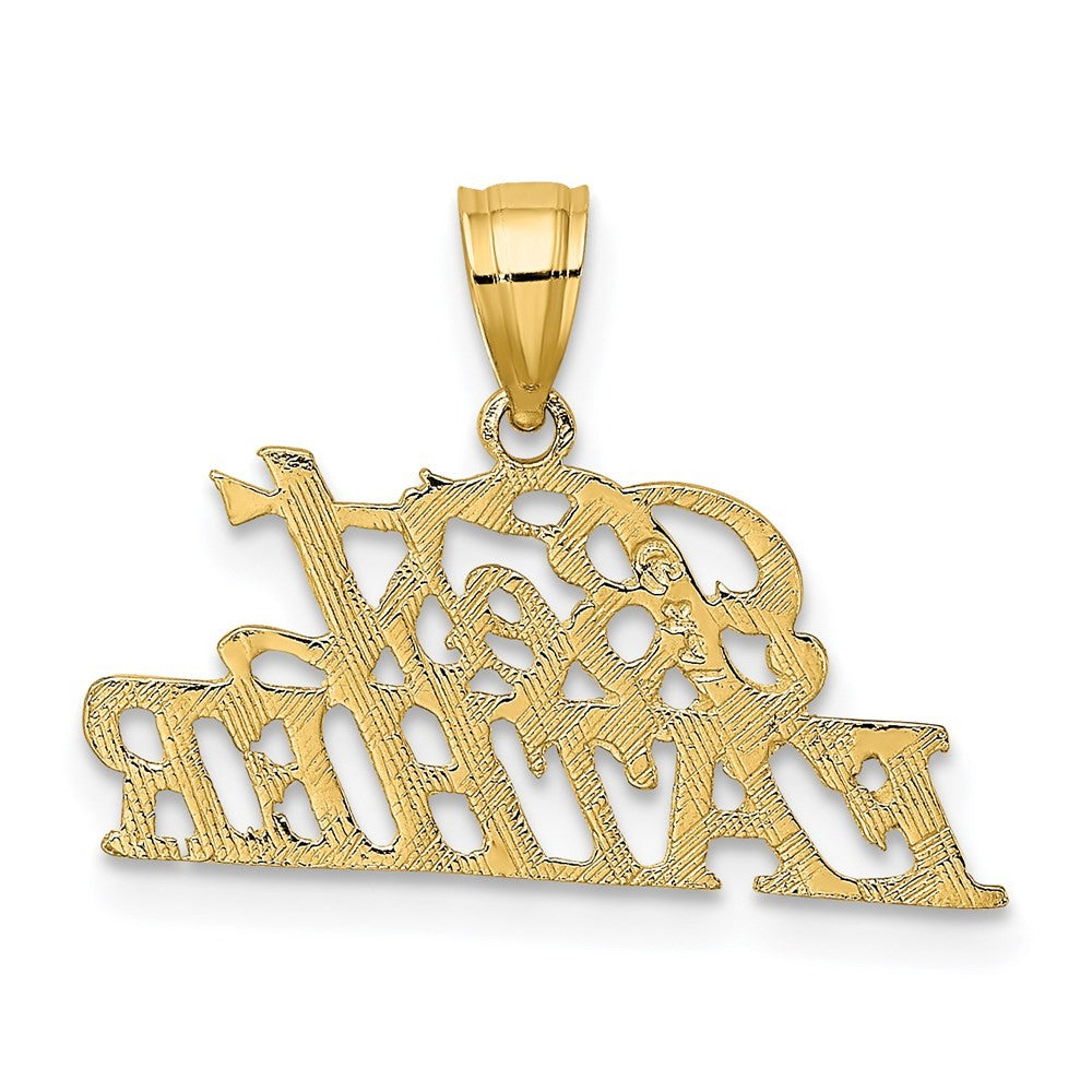 14k Yellow Gold BEST FATHER Charm