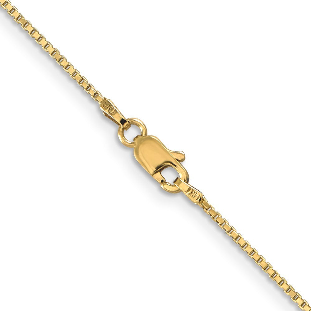 14k Yellow Gold 18 inch 1mm Box Chain Necklace