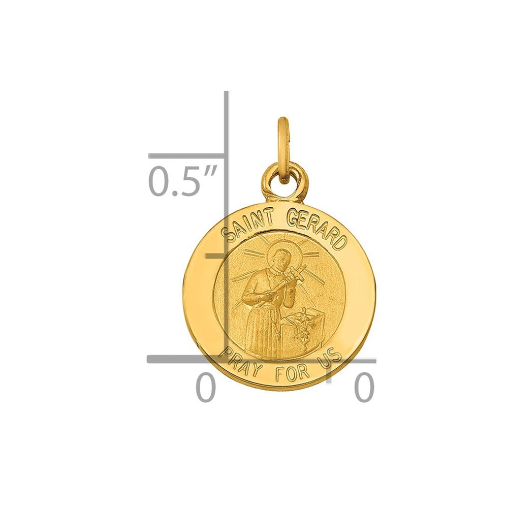 14k Yellow Gold Saint Gerard Medal Charm