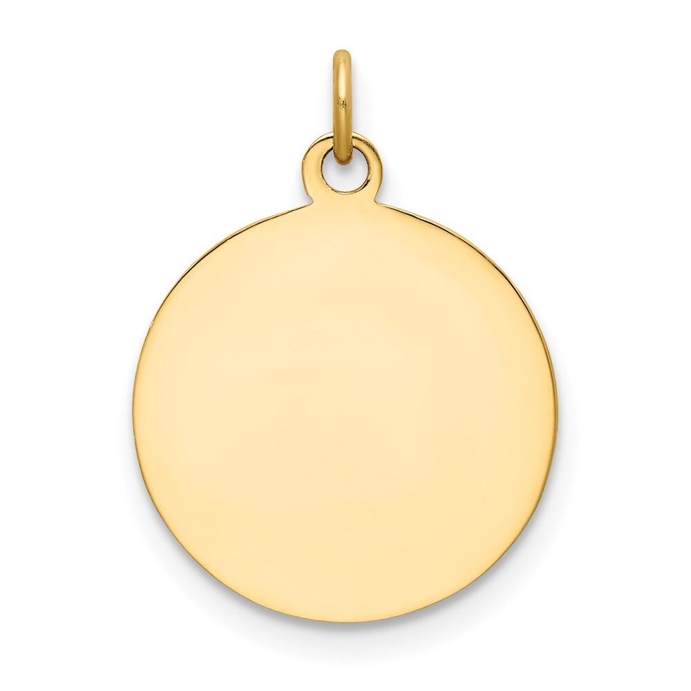 14k Yellow Gold Saint Elizabeth Seton Medal Charm Pendant for Women