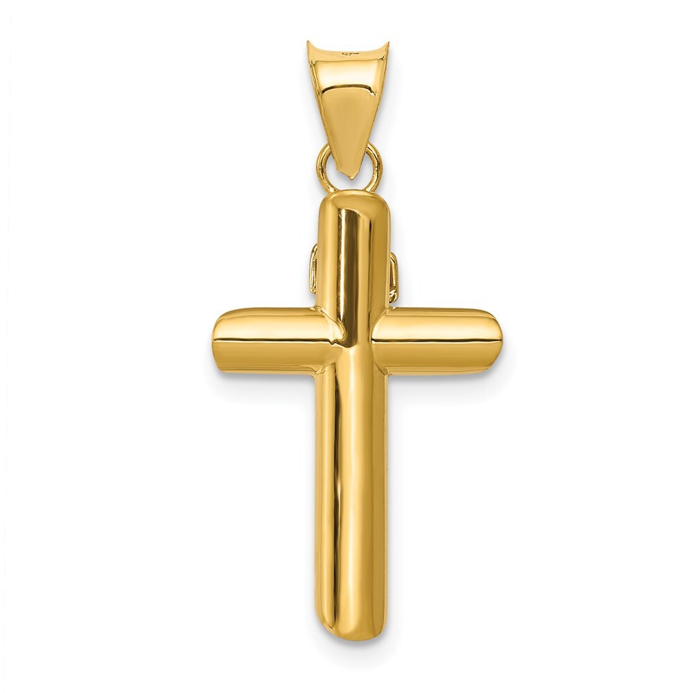 14k Two-tone Gold Polished Crucifix Pendant for Women