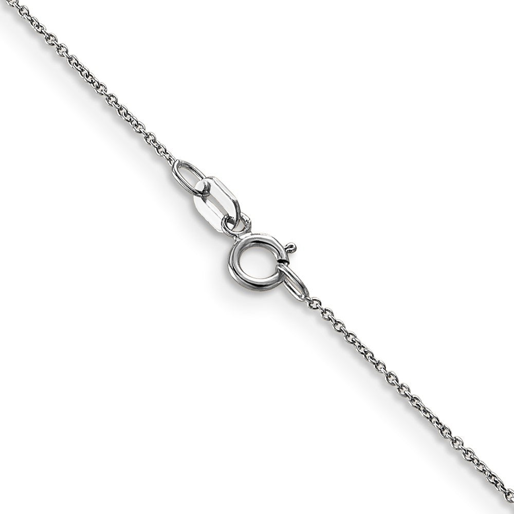14K White Gold 20 inch .75mm Cable Pendant Chain Necklace