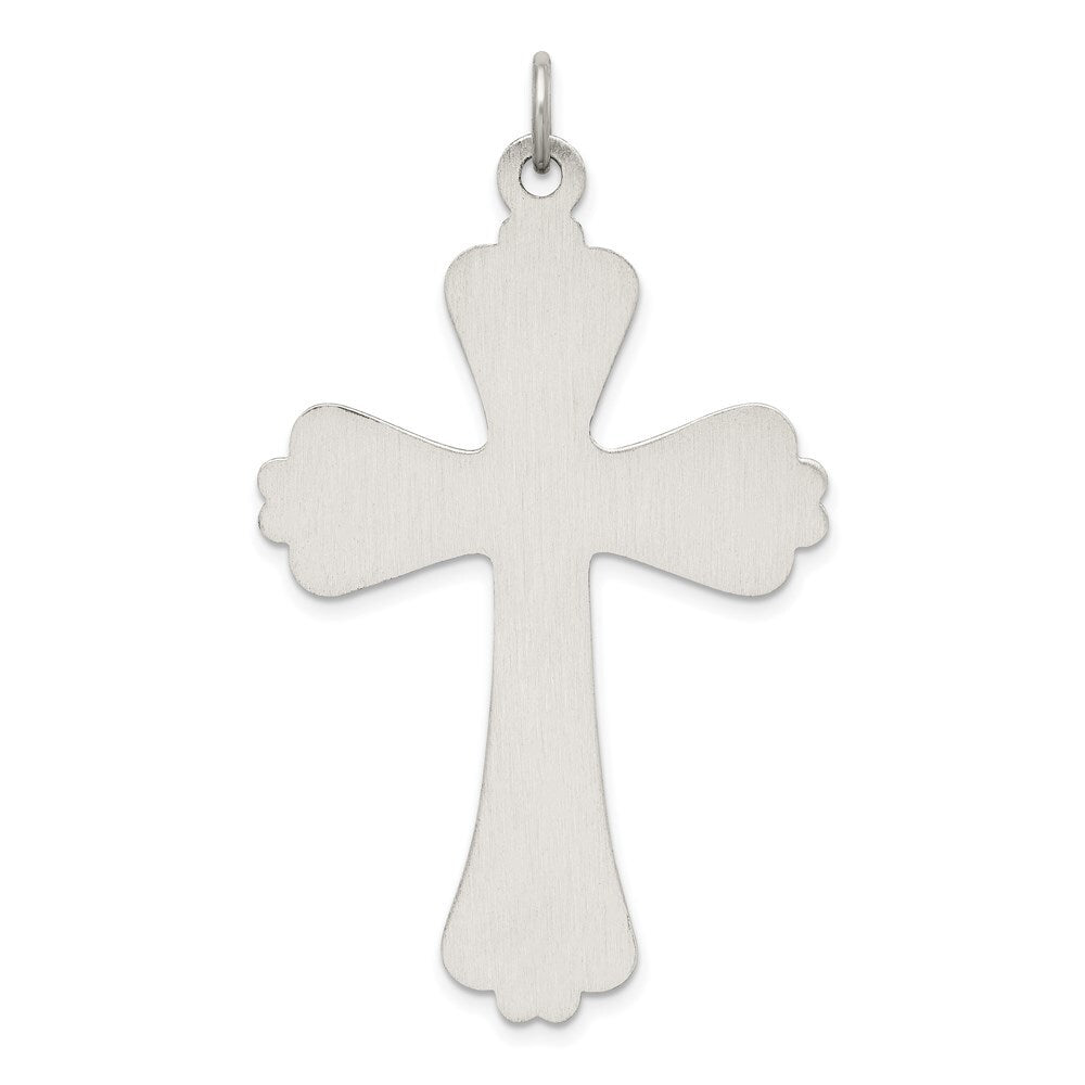 Sterling Silver Antiqued Cross Charm Holiday Gift for Women