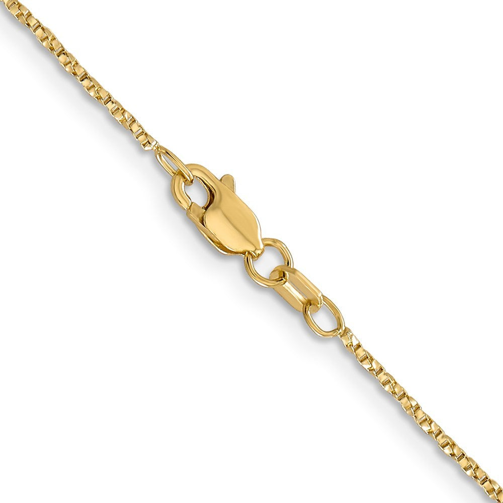 14k Yellow Gold .95mm Twisted Box Chain Necklace 24"