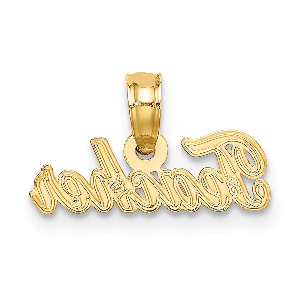 14k Yellow Gold TEACHER Charm