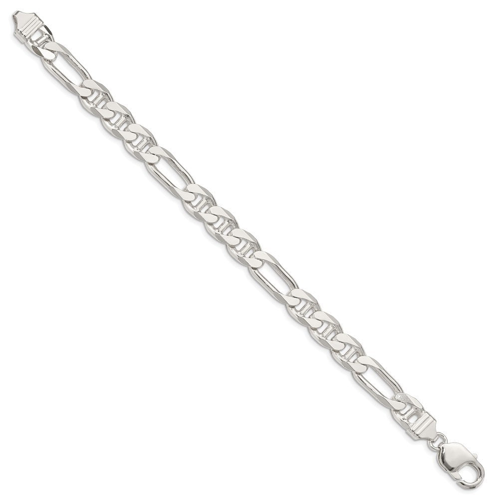 Sterling Silver 8.75mm Figaro Anchor Chain Bracelet