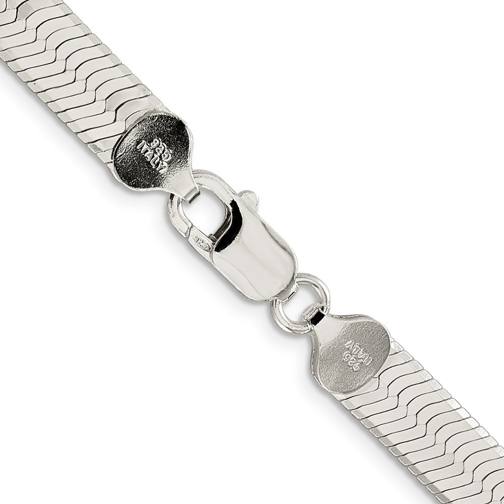 Sterling Silver 8mm Magic Herringbone Chain Necklace