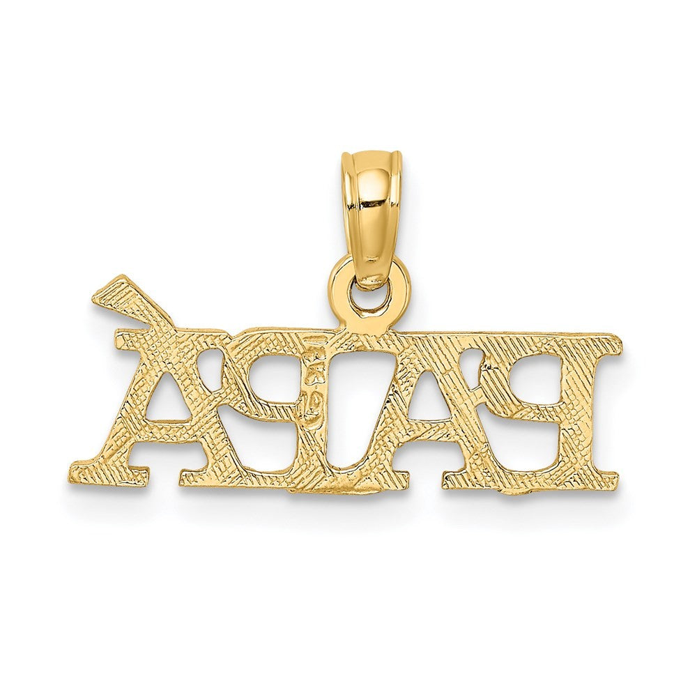 14k Yellow Gold PAPA Charm