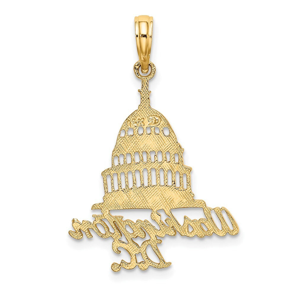 14k Yellow Gold WASHINGTON D.C. Capital Building Charm Pendant for Women