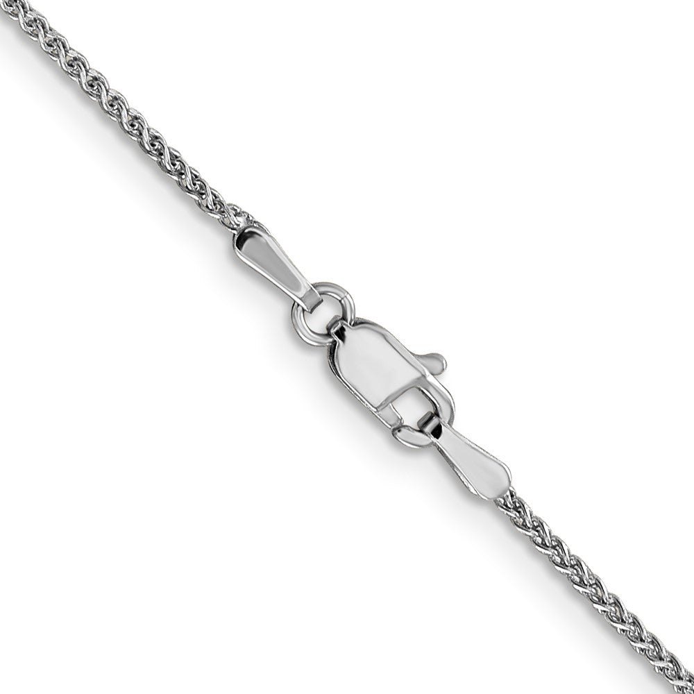 14K White Gold 16 inch 1.25mm Diamond-cut Spiga Chain Necklace