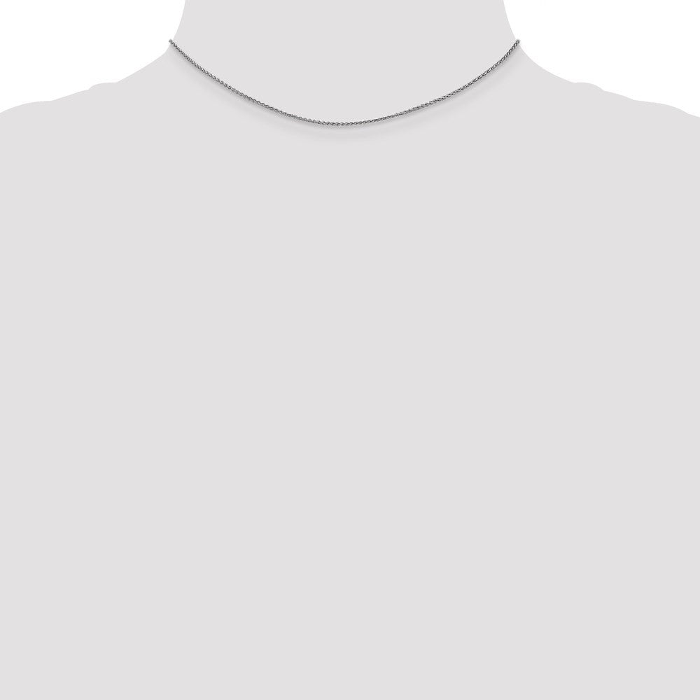 14K White Gold 14 inch 1.25mm Spiga with Lobster Clasp Chain Necklace