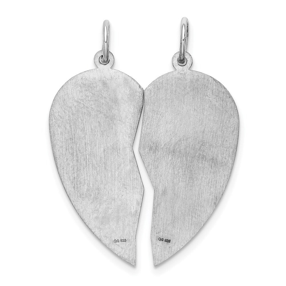 Sterling Silver Rhodium-plated Breakapart Mizpah Charm