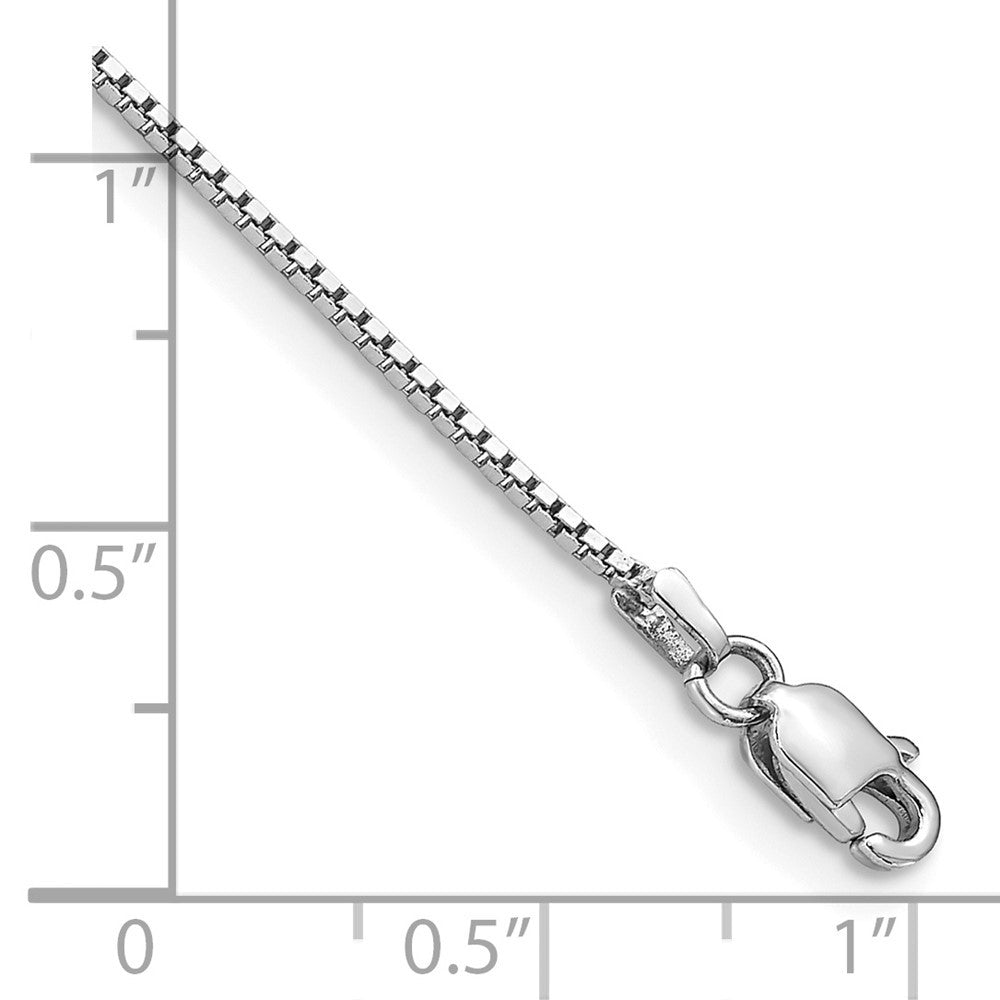14K White Gold 8 inch .95mm Box Bracelet