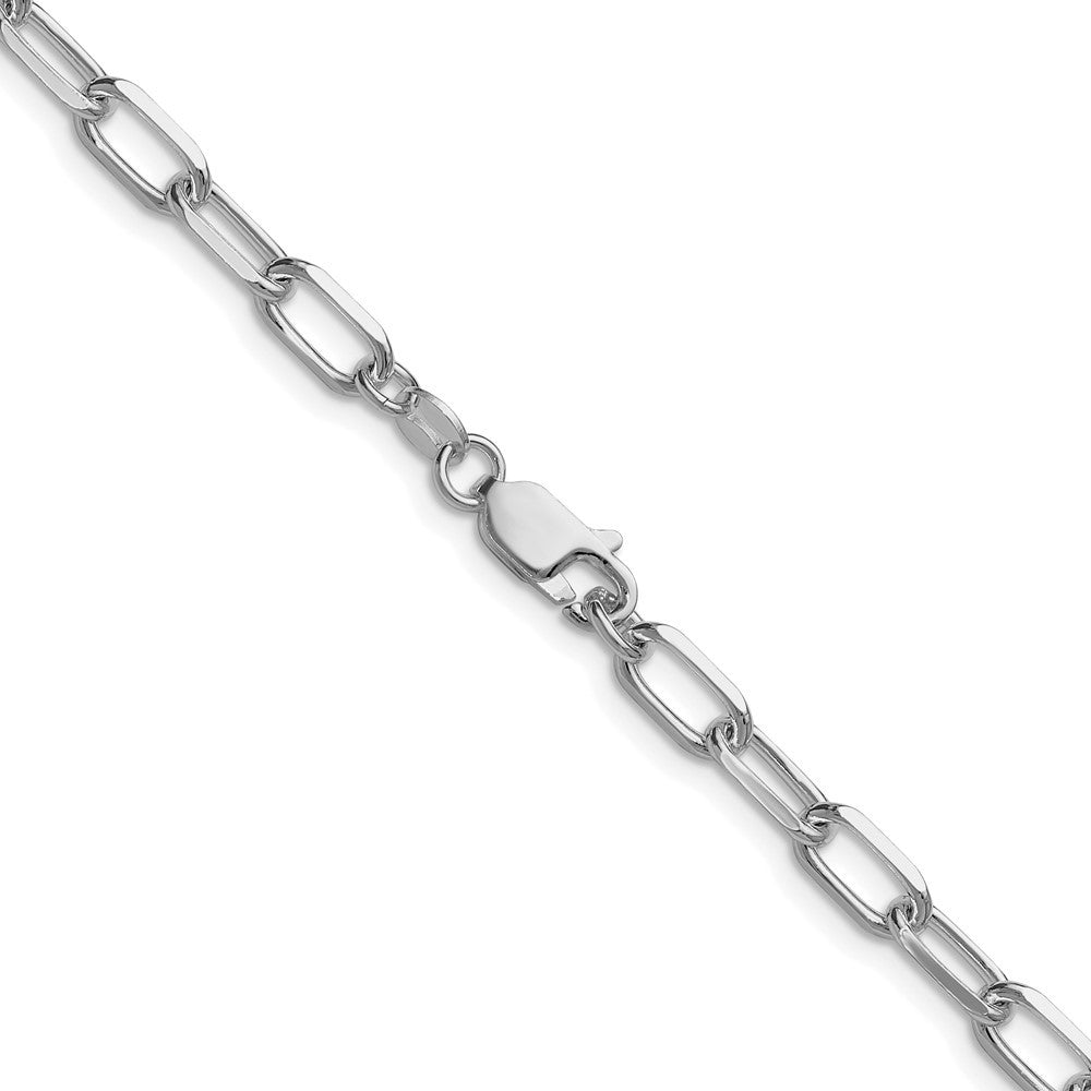 Sterling Silver Rhodium-plated 4.65mm Diamond-Cut Forzantine Chain Necklace