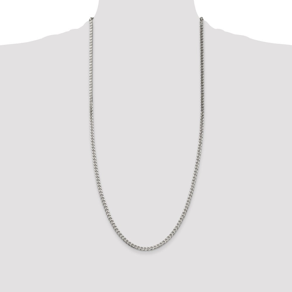 Sterling Silver Polished 3.5mm Curb Chain