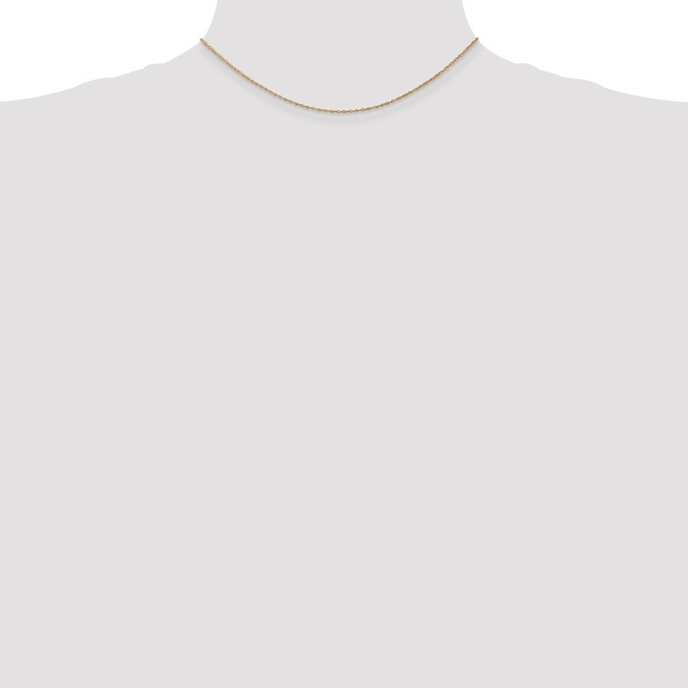 14k Yellow Gold 14" .8mm Light Baby Rope Chain Necklace