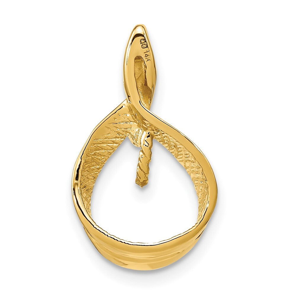 14k Yellow Gold Pearl pendant mounting for Women
