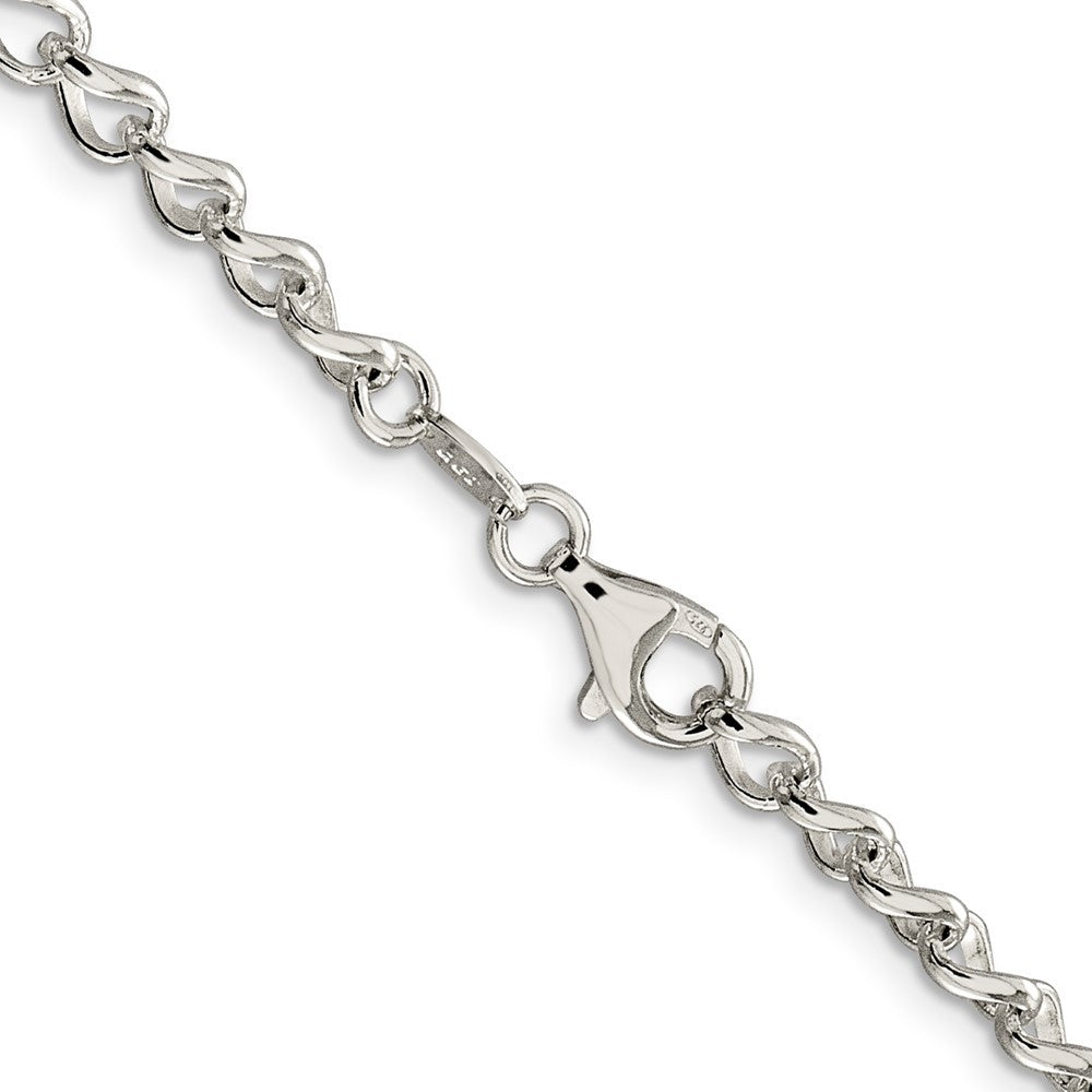 Sterling Silver 4.5mm Half round Wire Open Curb Chain Necklace
