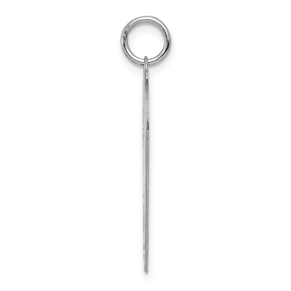 14k White Gold Plain .027 Gauge Engravable Heart Charm