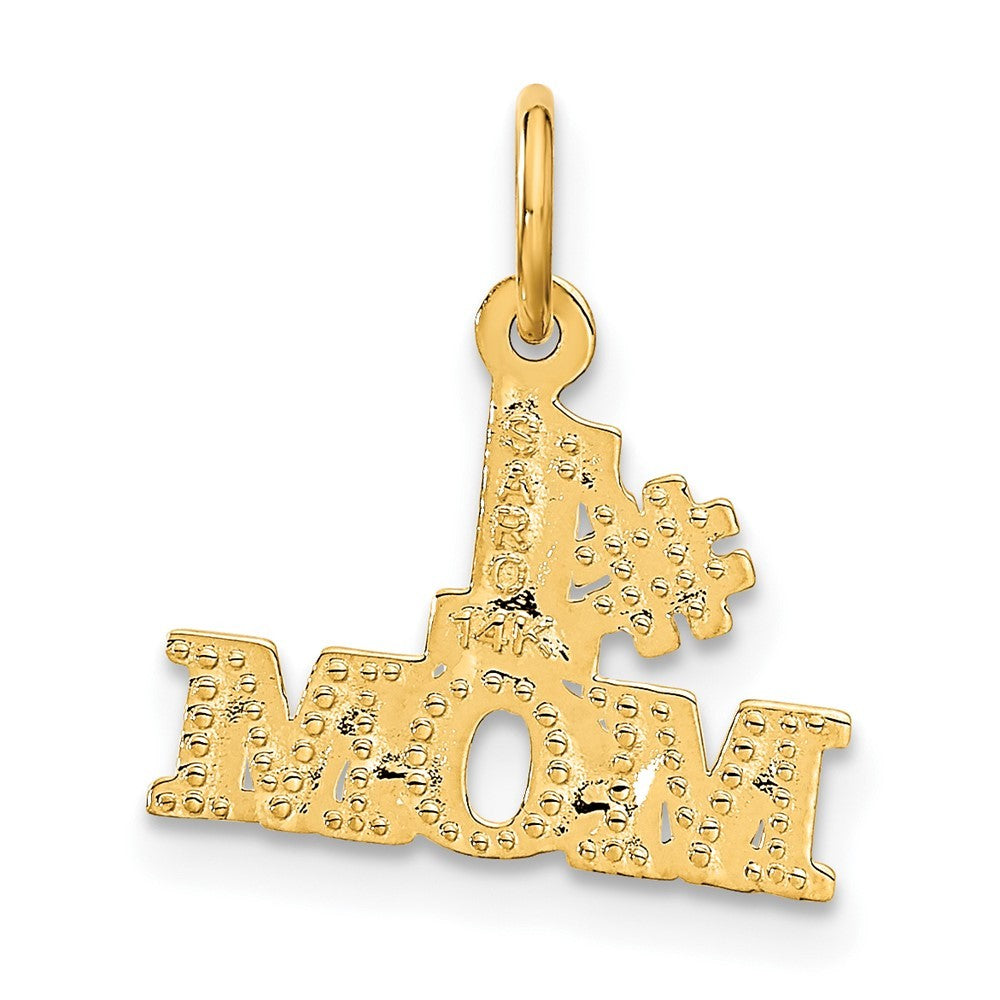14k Yellow Gold #1 MOM Charm Pendant