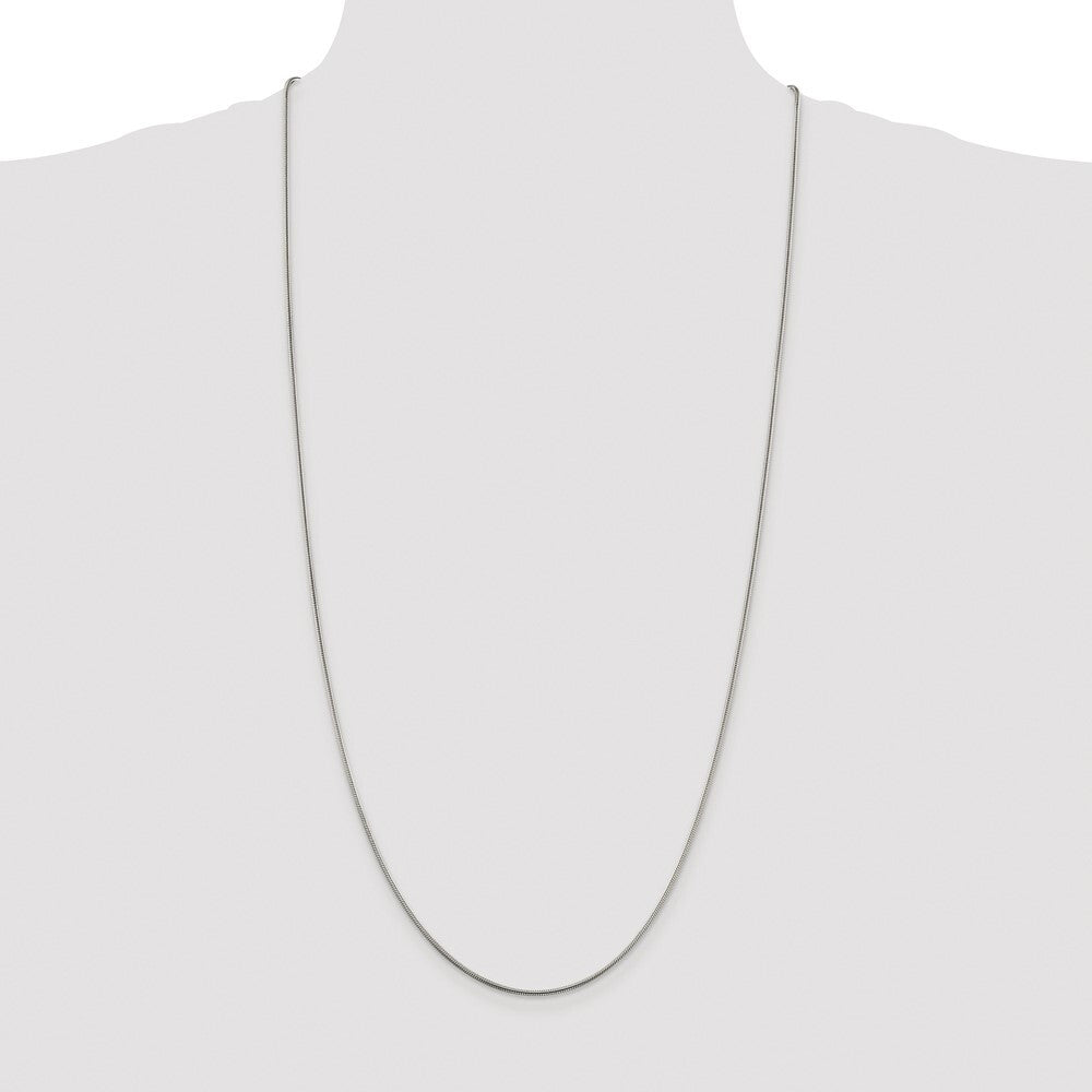 Sterling Silver Rhodium-plated 1.5mm Snake Chain