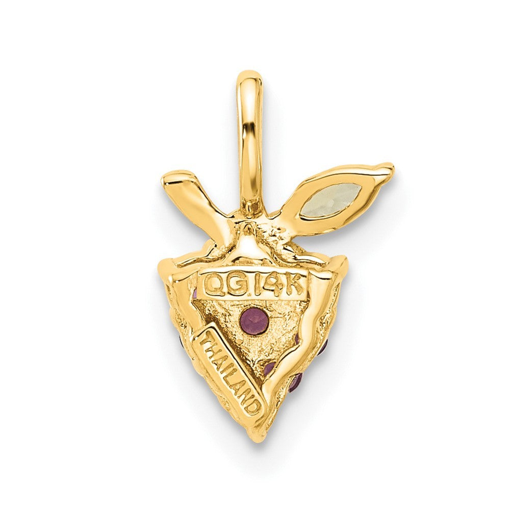 14k Yellow Gold Amethyst and Peridot Grapes Pendant