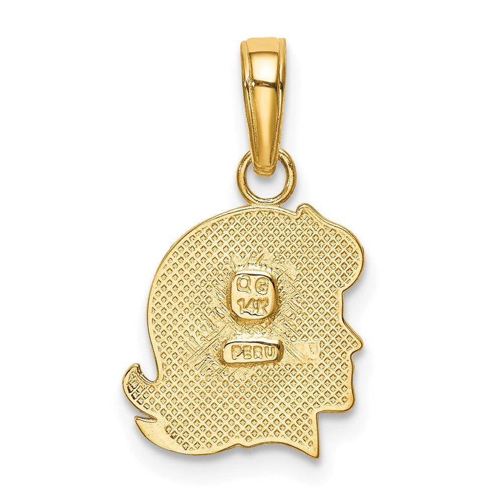 14k Yellow Gold Girl Charm