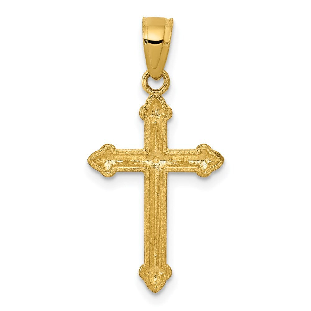 14k Yellow Gold Passion Cross Pendant for Women