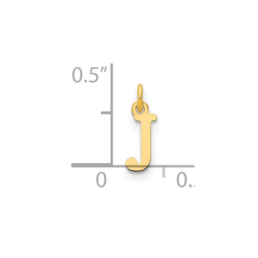 14k Yellow Gold Cutout Letter J Initial Pendant