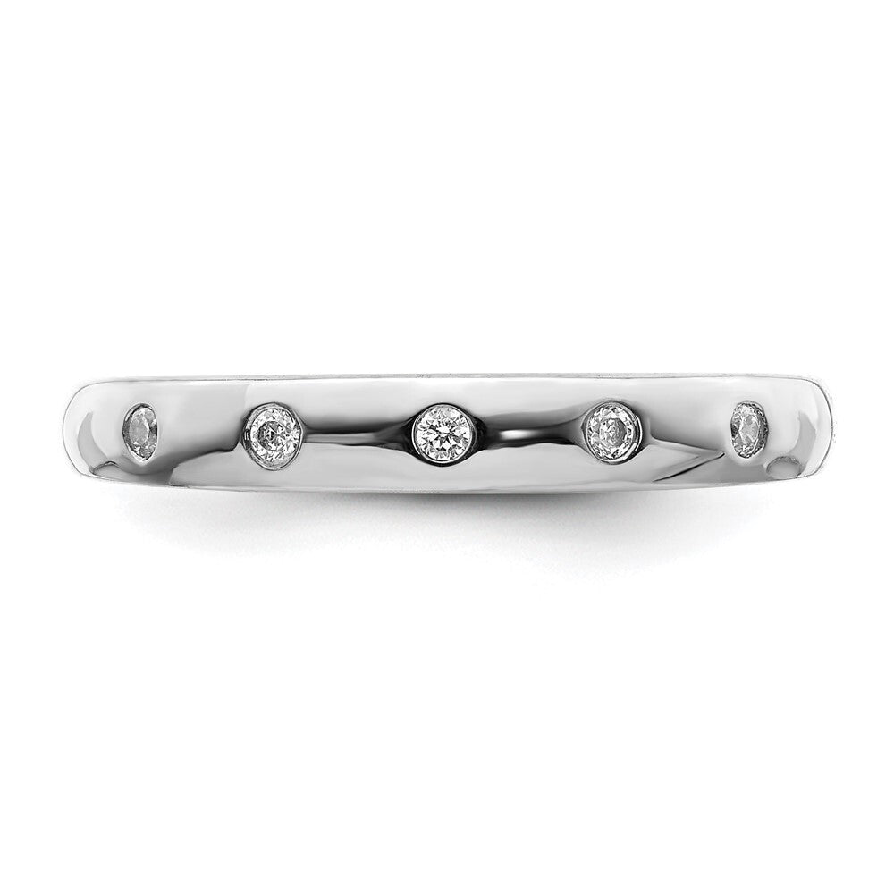 14k White Gold 5-stone Diamond Ring Size 7