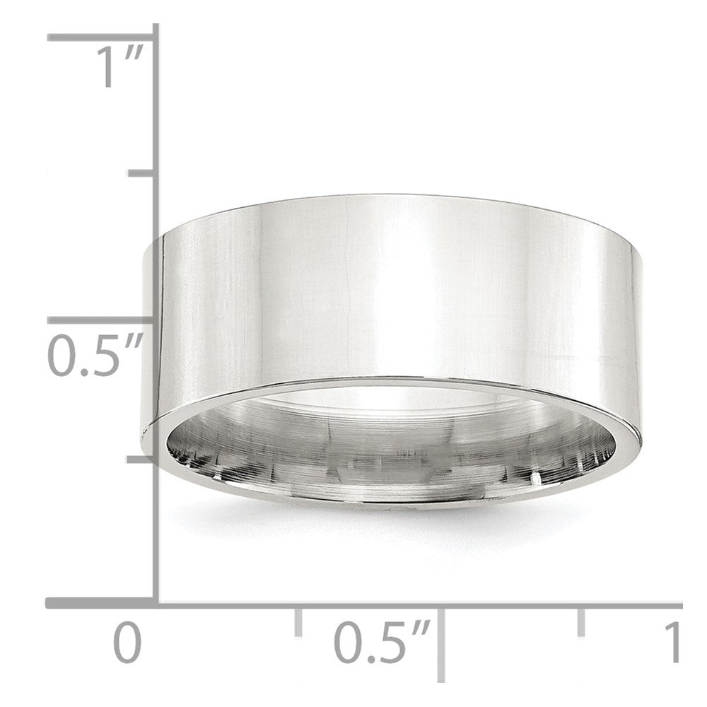 Sterling Silver 9mm Comfort Fit Flat Size 11 Band Ring