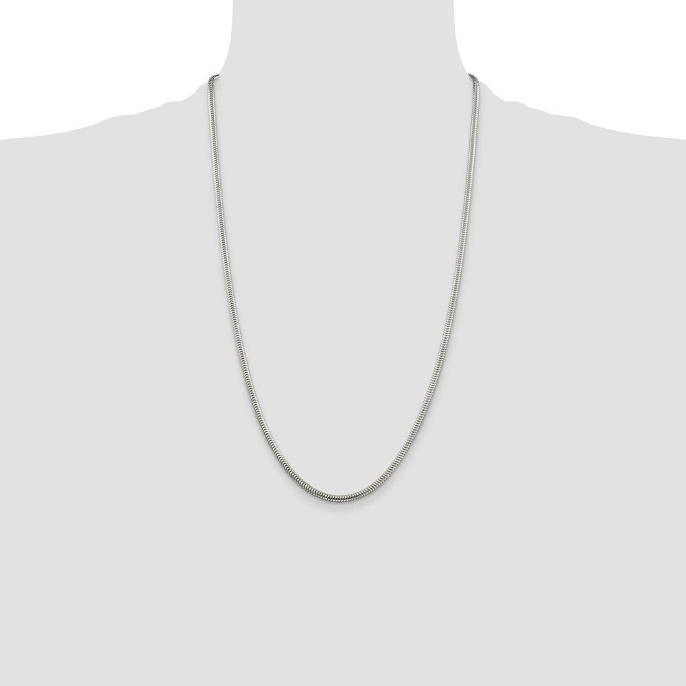 Sterling Silver 3mm Round Snake Chain