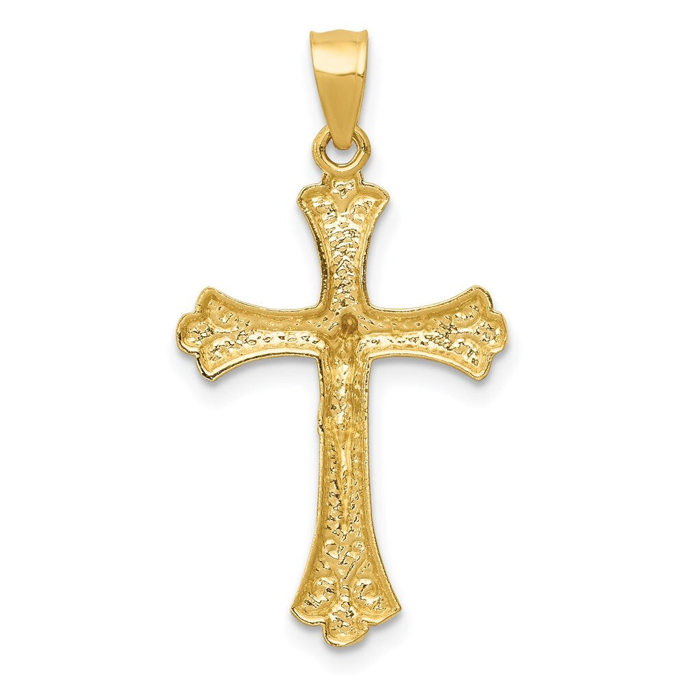14k Yellow Gold Crucifix Pendant