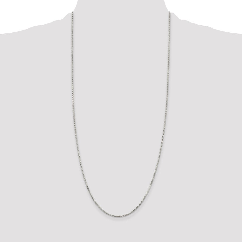 Sterling Silver 1.5mm Diamond-cut Spiga Chain