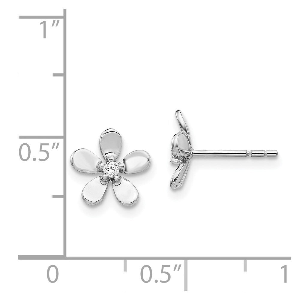 14k White Gold Diamond Stud Earrings Gift for Women
