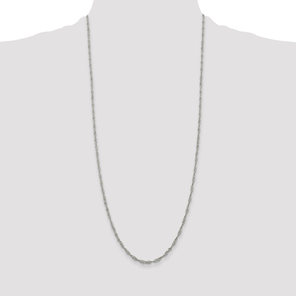 Sterling Silver 2.25mm Singapore Chain